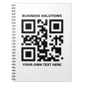 Eigen voorcode QR en tekst Notitieboek (Voorkant)