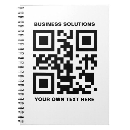 Eigen voorcode QR en tekst Notitieboek (Voorkant)