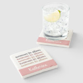 Eigen vrouwen in Steministische Gifts Stenen Onderzetter (Zijkant)