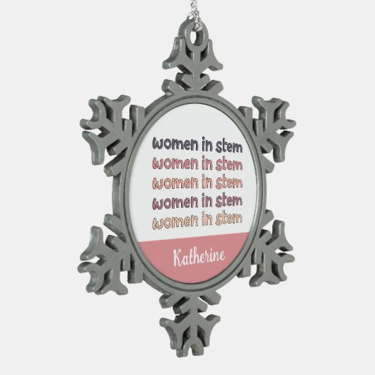 Eigen vrouwen in Steministische Gifts Tin Sneeuwvlok Ornament (Links)