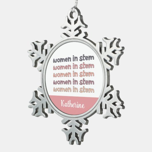 Eigen vrouwen in Steministische Gifts Tin Sneeuwvlok Ornament (Rechts)