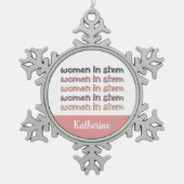 Eigen vrouwen in Steministische Gifts Tin Sneeuwvlok Ornament (Voorkant)