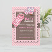 Eigen vuil strepen babydamesdouche kaart (Staand voorkant)