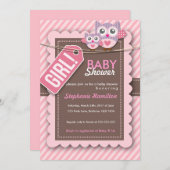 Eigen vuil strepen babydamesdouche kaart (Voorkant / Achterkant)