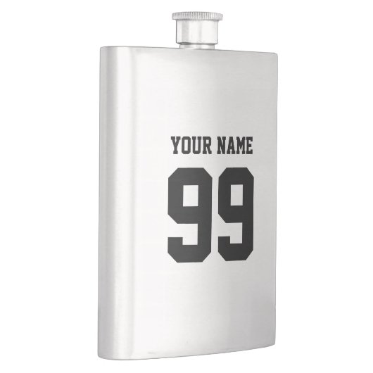 Eigen vuilnisflesje met jersey nummer roestvrij st heupfles (Rechts)