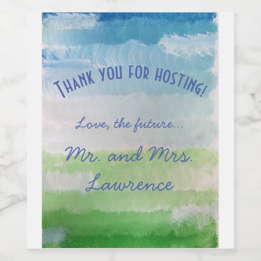 Eigen waslabel wijn etiket (Enkel label)