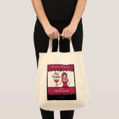 Eigen waslabel Wine godin Red Goddess Tote Bag (Voorkant (product))