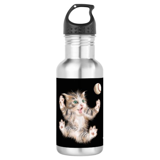 Eigen waterfles (18 oz), roestvrij staal (Voorkant)