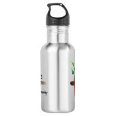 Eigen waterfles (18 oz), roestvrij staal waterfles  (Achterkant)
