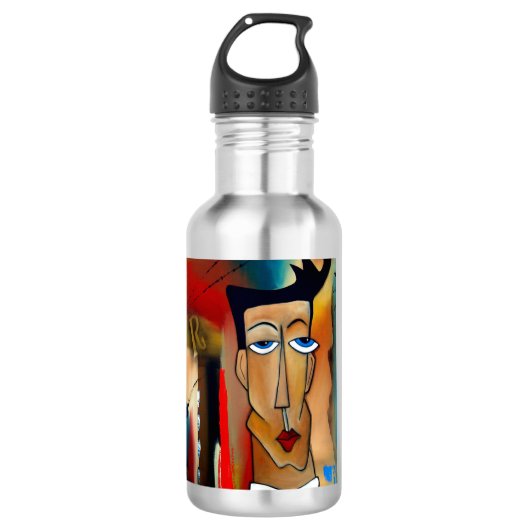 Eigen waterfles (24 oz), roestvrij staal (Voorkant)