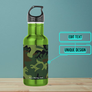 Eigen waterflesje voor militaire camouflage waterfles 