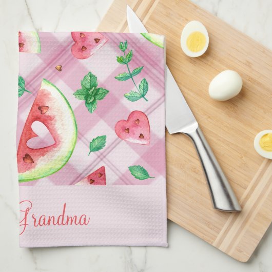 Eigen watermeloen hoort keukenhanddoeken (Quarter Fold)