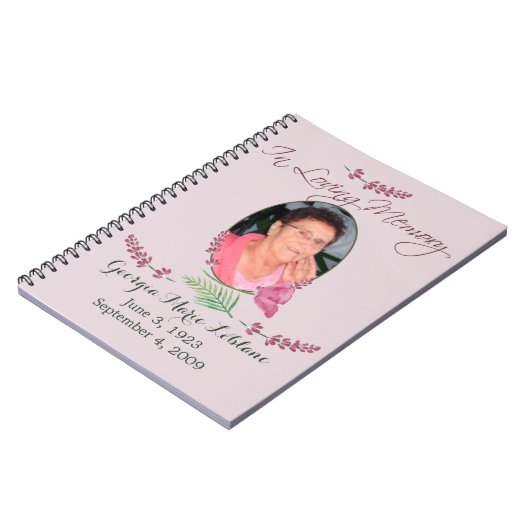 Eigen Waterverf Memorial Guest book Notitieboek (Linkerzijde)