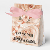 Eigen waterverf rozen elegant bedankdoosjes (Voorkant Zijde)