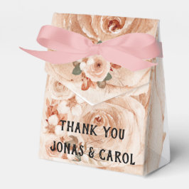 Eigen waterverf rozen elegant bedankdoosjes