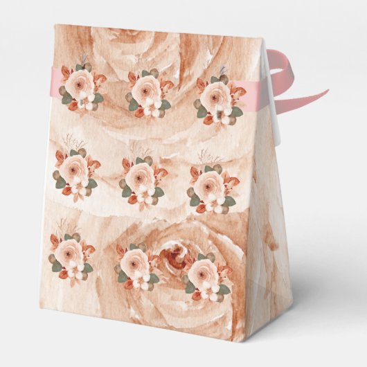 Eigen waterverf rozen elegant bedankdoosjes (Achterkant)