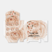 Eigen waterverf rozen elegant bedankdoosjes (Uitgevouwen)