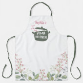 Eigen Waterverf Vegan Kitchen Schort (Voorkant)