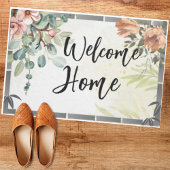 Eigen welkomstscript natuurlijke familie moderne deurmat