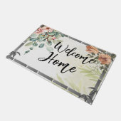 Eigen welkomstscript natuurlijke familie moderne deurmat (Schuin)