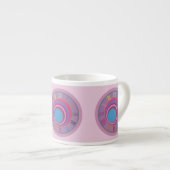 Eigen,  wervelcirkels tornado schattige kunst espresso kop (Voorkant rechts)