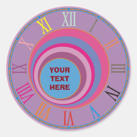 Eigen,  wervelcirkels tornado schattige kunst ronde sticker (Voorkant)