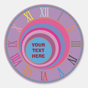 Eigen,  wervelcirkels tornado schattige kunst ronde sticker