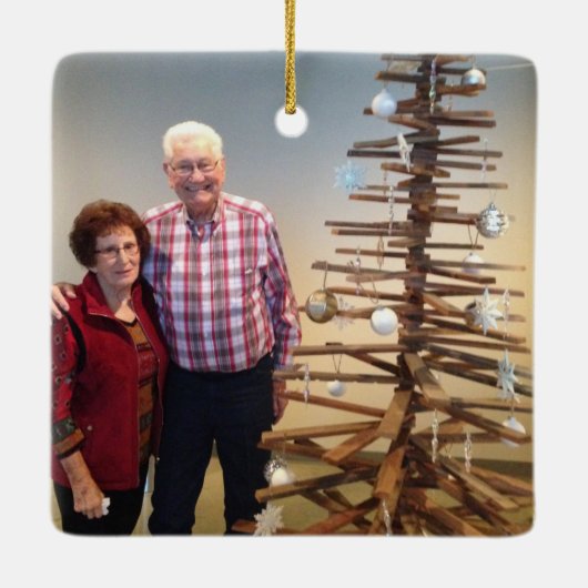 Eigen whimsical met twee zijden van de serie keramisch ornament (Achterkant)