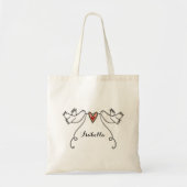 Eigen witte doven Vrijgezellenfeest Hen Do Tote Bag (Voorkant)