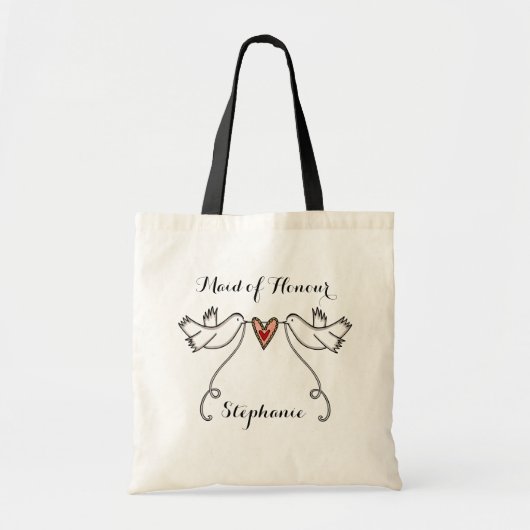 Eigen witte doven Vrijgezellenfeest Hen Do Tote Bag (Voorkant)
