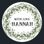 Eigen witte kerstfeestjes Labels<br><div class="desc">Voeg deze  witte bessen met persoonlijke Kerst stickers labels toe aan uw vakantiekaarten en kerstcadeaus. Voeg jouw naam toe,  winterbericht en zelfs jaar als je dat wilt. Je kunt het van jezelf of van het hele gezin maken. Bericht me als je overeenkomende objecten nodig hebt.</div>