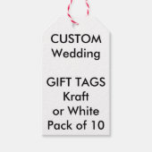 Eigen WITTE Labels (10), RED en WITTE wijn Cadeaulabel (Voorkant)