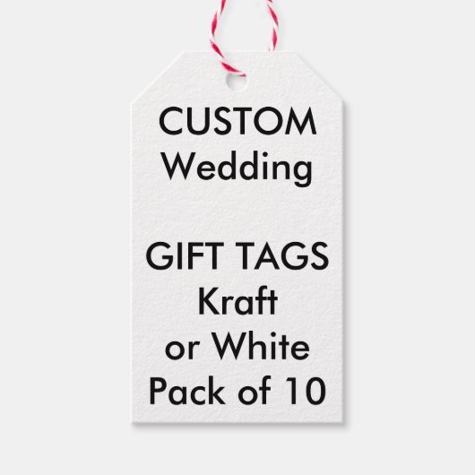 Eigen WITTE Labels (10), RED en WITTE wijn Cadeaulabel (Voorkant)