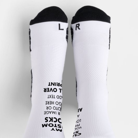Eigen WITTE Over Afdrukken Sokken voor vrouwenspor (Top)