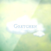 Eigen Word op Fluffy White Cloud No. 1 sprookje Raamsticker (Vel 3)