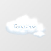 Eigen Word op Fluffy White Cloud No. 1 sprookje Raamsticker (Vel)