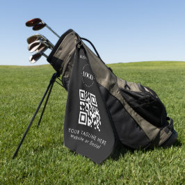 Eigen zakelijke bedrijven - QR-code en tekst eenvo Golfhanddoek