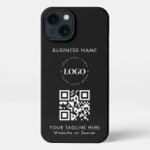 Eigen zakelijke bedrijven - QR-code en tekst eenvo iPhone Hoesje (Achterkant)