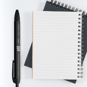 Eigen zakelijke bedrijven - QR-code en tekst eenvo Zwarte Inkt Pen