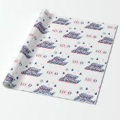 Eigen zakelijke Logo en Merry-kersttekst terugzett Cadeaupapier (Uitgerold)