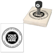 Eigen zakelijke Logo Grote ronde Rubberstempel (Gestempeld)
