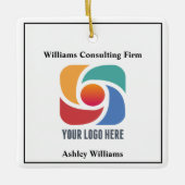 Eigen zakelijke Logo - kerst Keramisch Ornament (Voorkant)