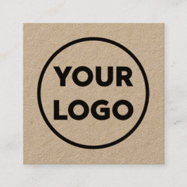 Eigen zakelijke Logo met lange naam Minimale Kraft Vierkante Visitekaartje