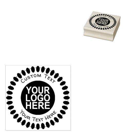 Eigen zakelijke Logo Rubber Stempel (Gestempeld)