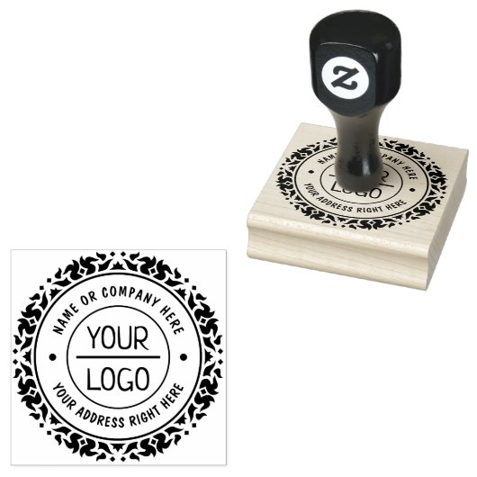 Eigen zakelijke Logo Rubber Stempel (Gestempeld)