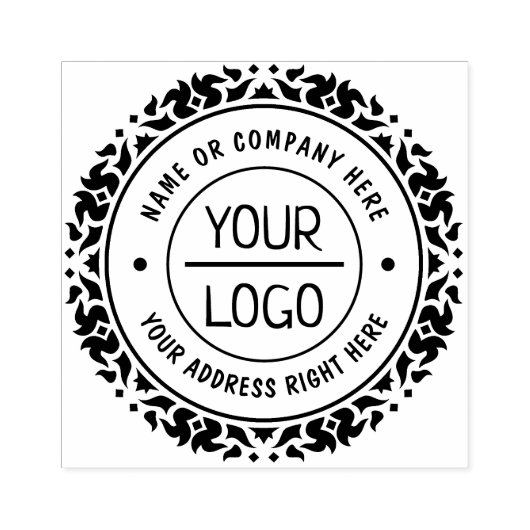 Eigen zakelijke Logo Rubber Stempel (Afrduk)
