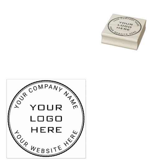 Eigen zakelijke Logo Rubber Stempel (Gestempeld)