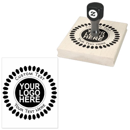 Eigen zakelijke Logo Rubber Stempel (Gestempeld)