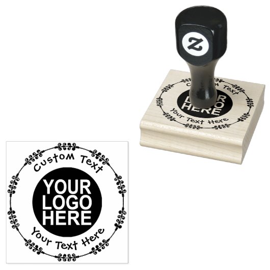 Eigen zakelijke Logo Rubber Stempel (Gestempeld)