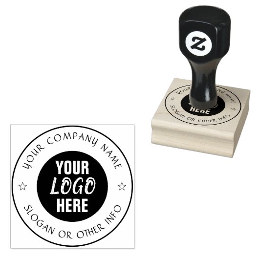 Eigen zakelijke Logo Rubber Stempel (Gestempeld)